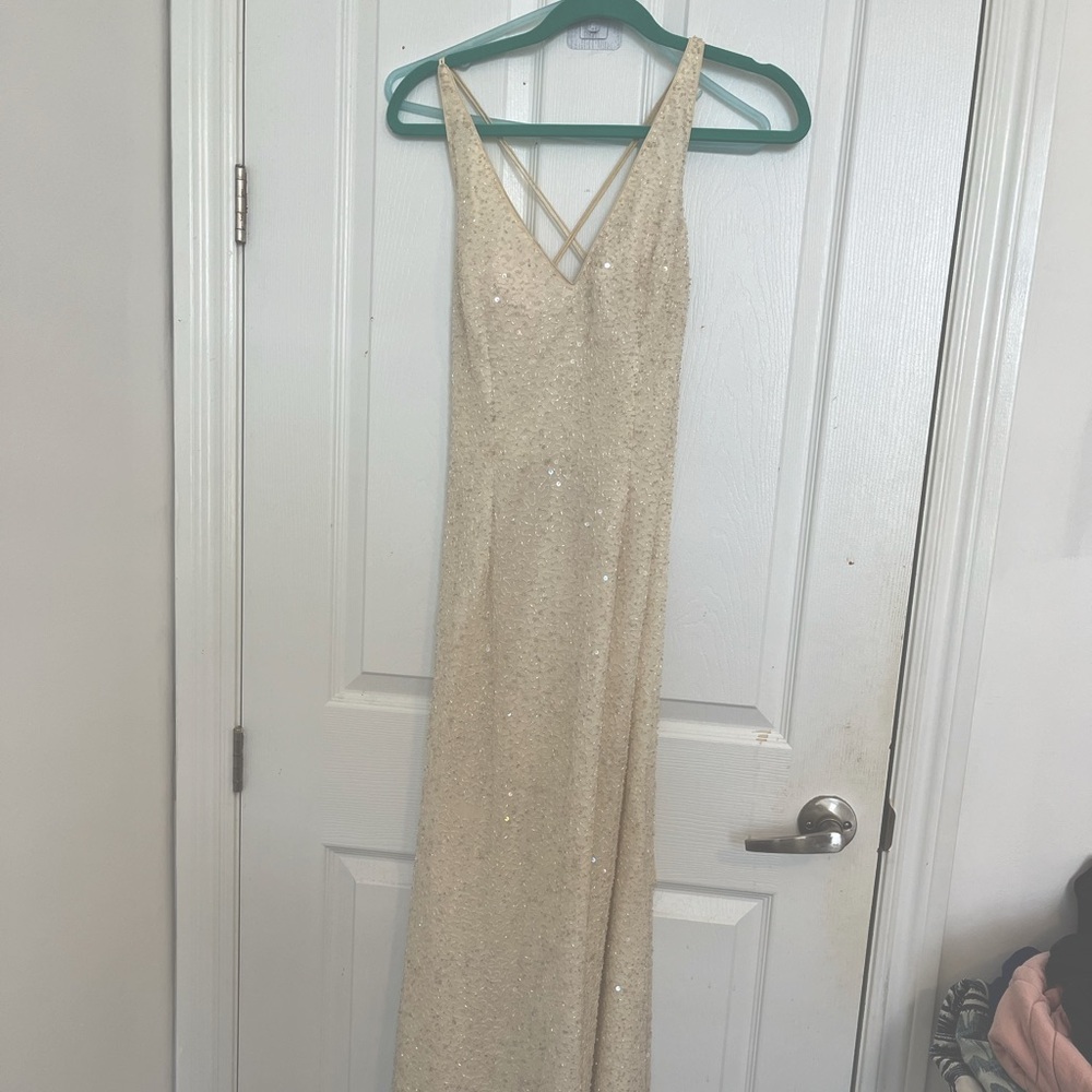 ✨ Vintage Mark & John by Gopal Beaded Silk Evening Gown